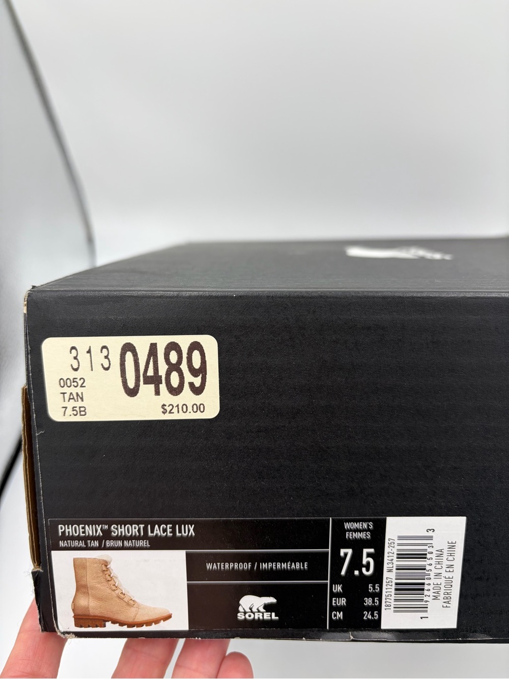 Sorel Phoenix Short Lace Lux Women's Leather Boots Natural Tan Brand New US 7.5
